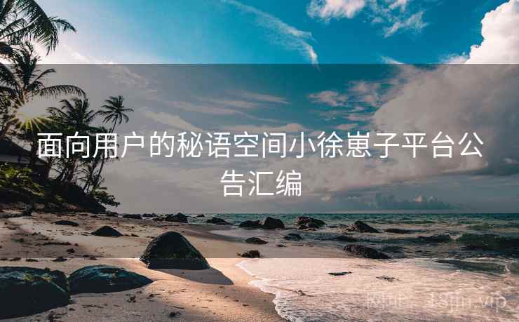 面向用户的秘语空间小徐崽子平台公告汇编 面向用户的秘语空间小徐崽子平台公告汇编
